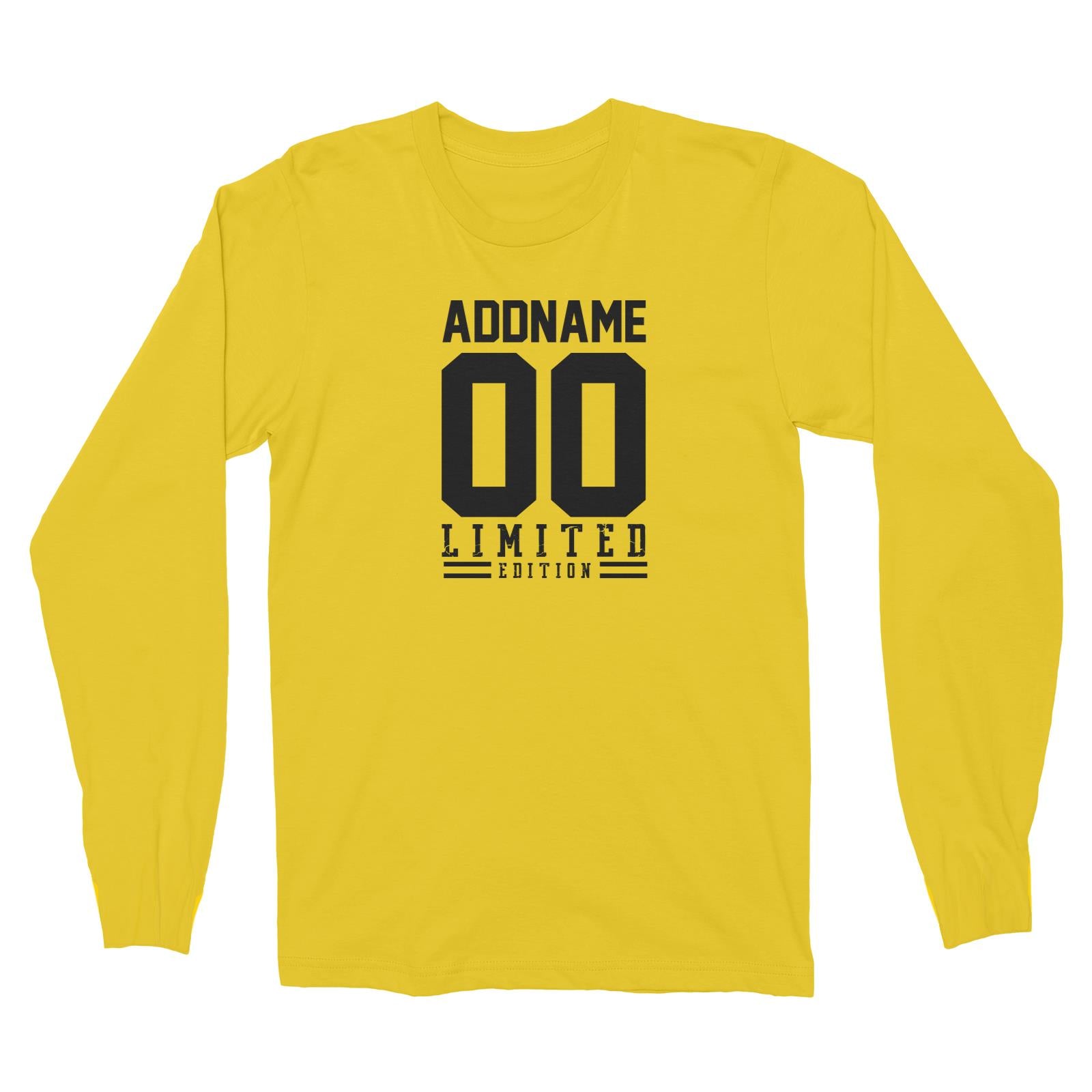 Limited Edition Jersey Personalizable with Name and Number Long Sleeve Unisex T-Shirt