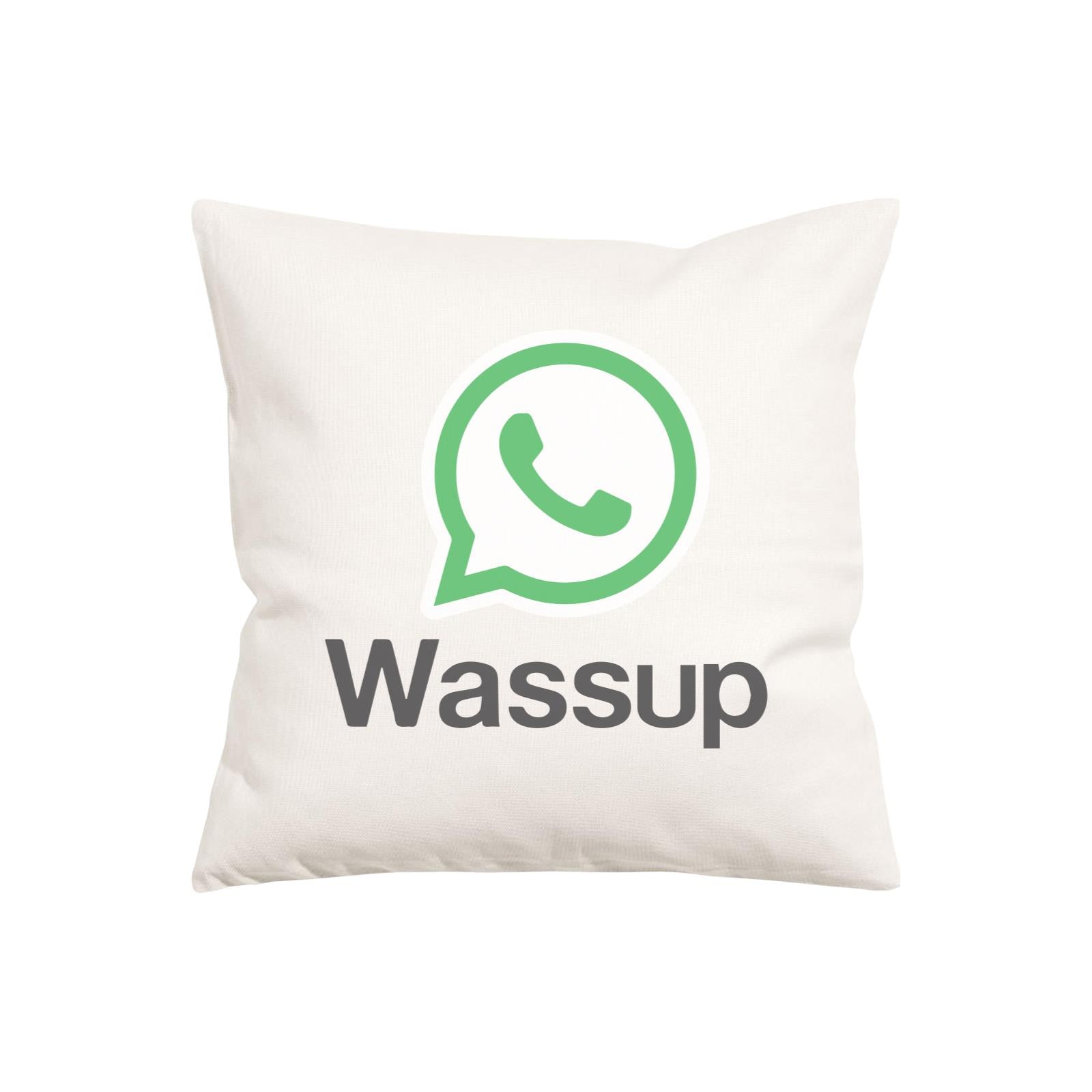 Slang Statement Wassup Pillow Cushion