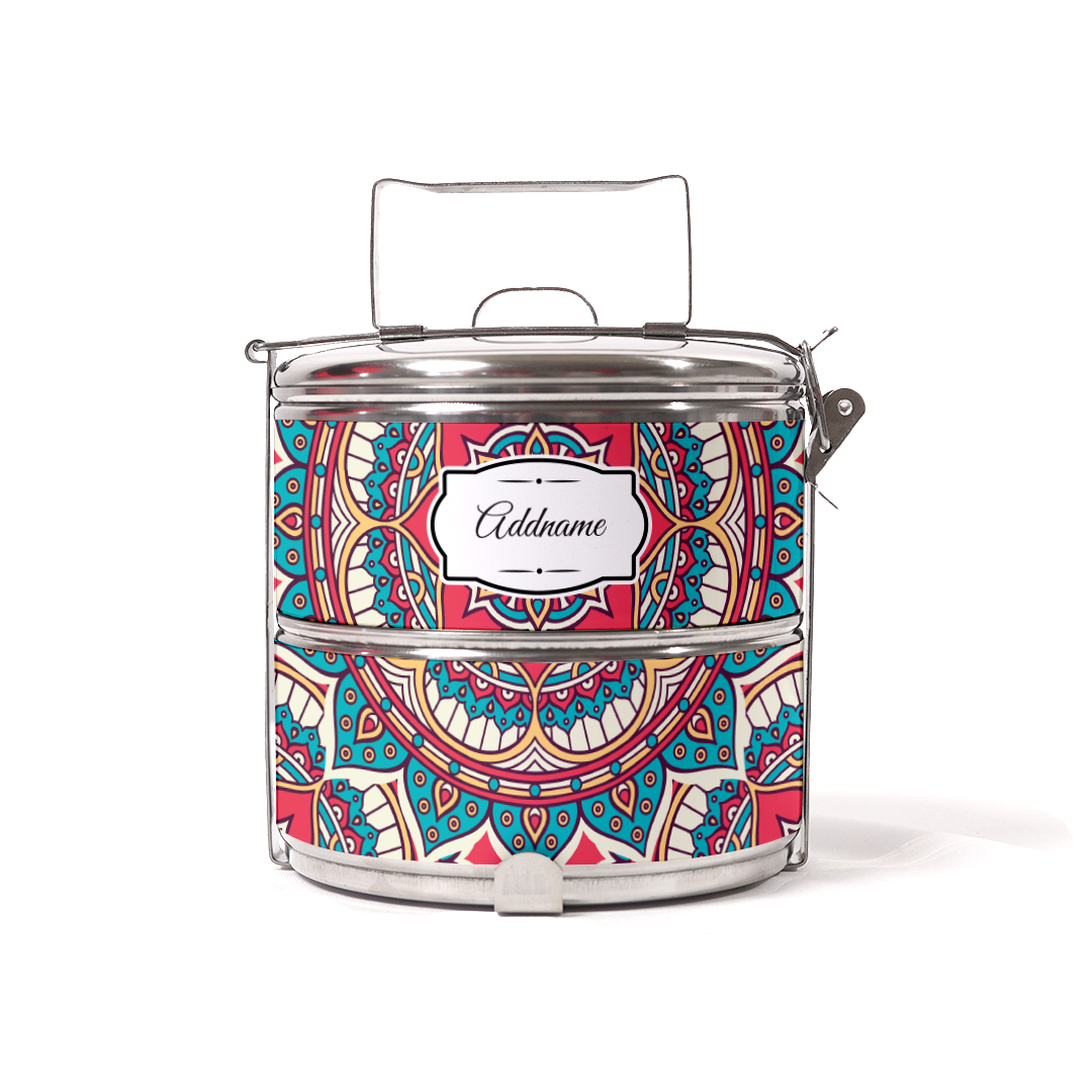 Arabsque Magenta Two-Tier Tiffin Carrier