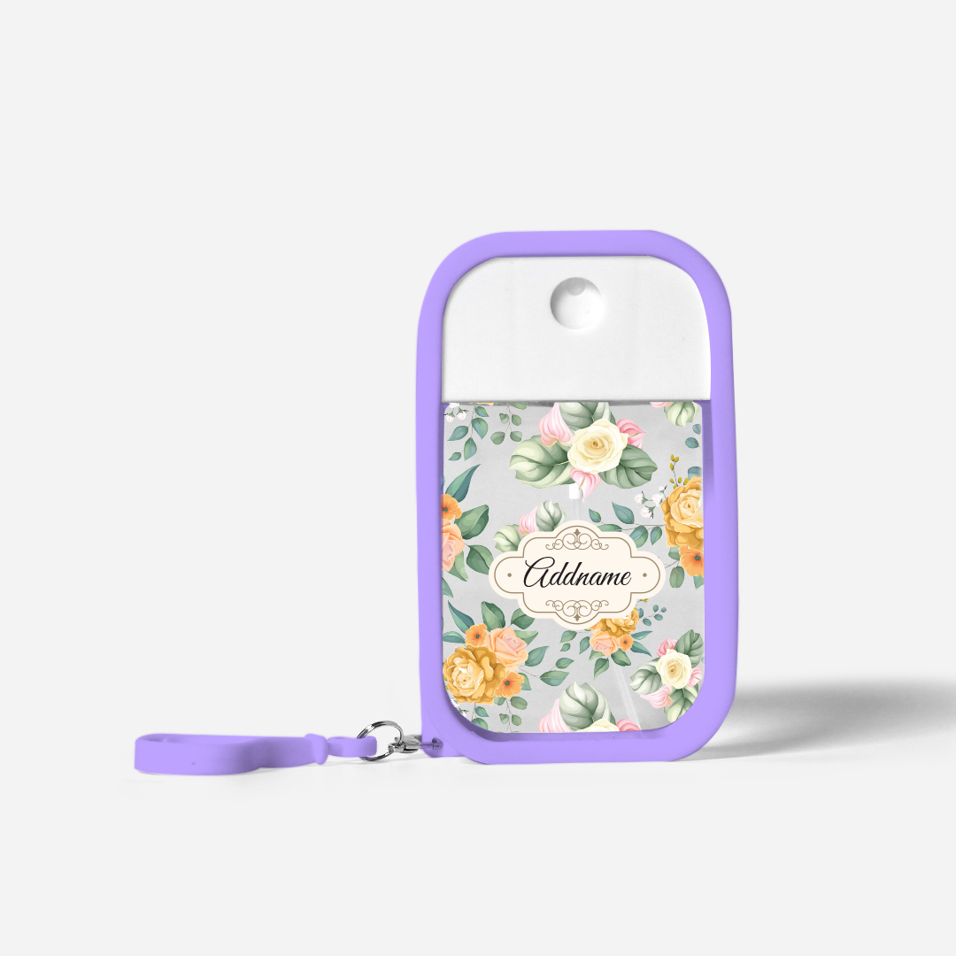 Laura Series Refillable Hand Sanitizer with Personalisation - Honey Purple
