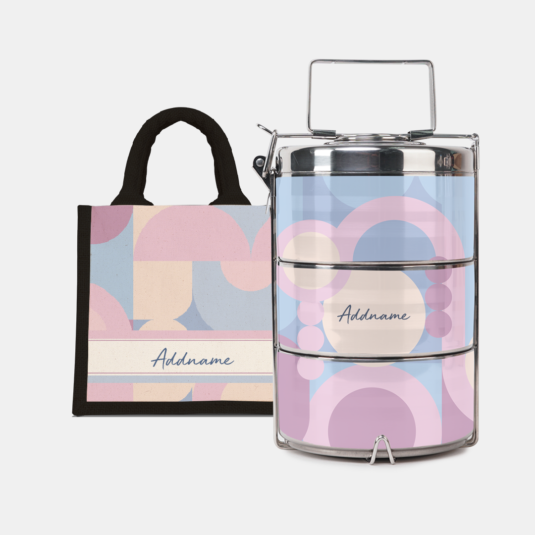 Ryn Series - Bandung  - Lunch Tote Bag with Three-Tier Tiffin Carrier