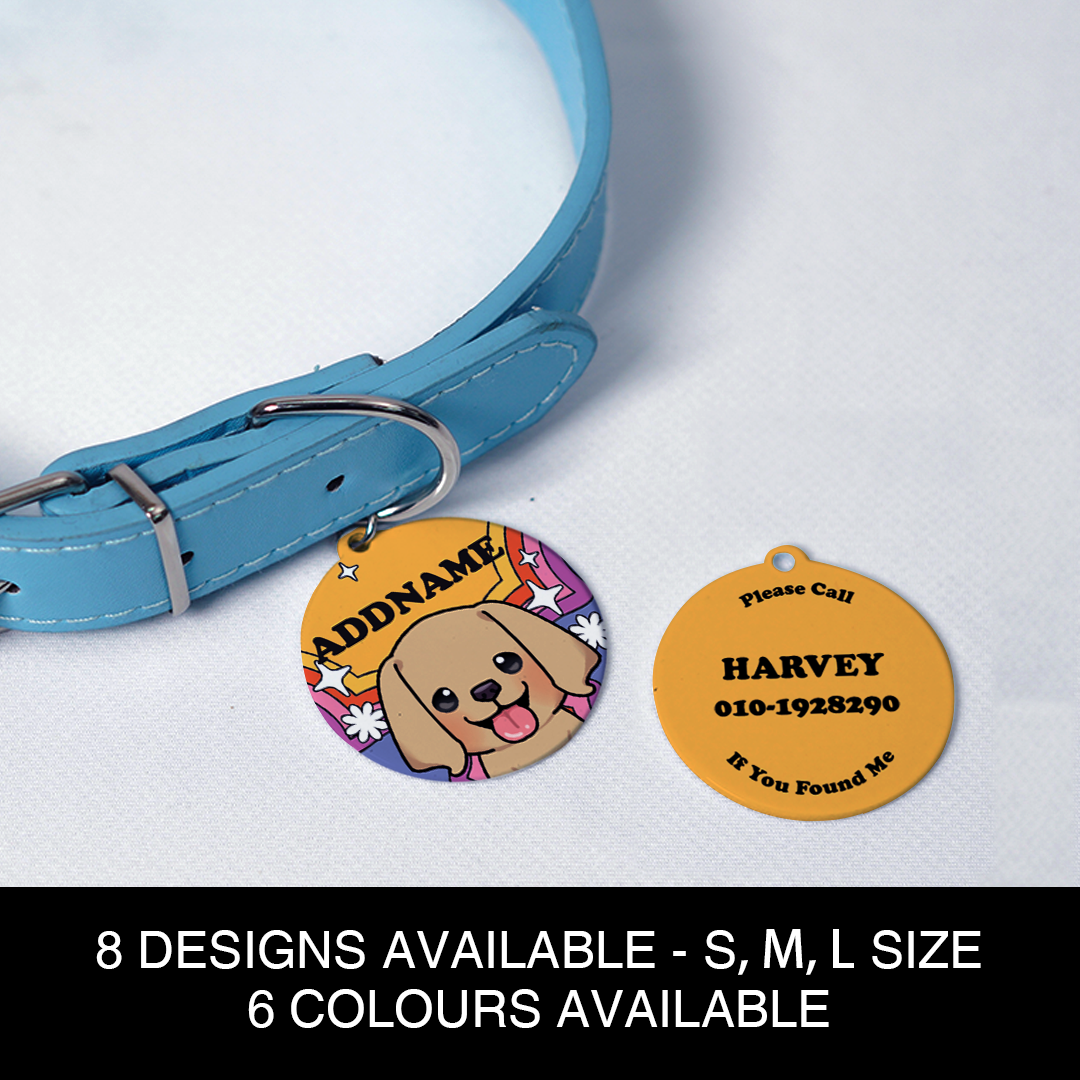 Paw Print Series -  Sausage Small Dog Pet Pendant with Collar