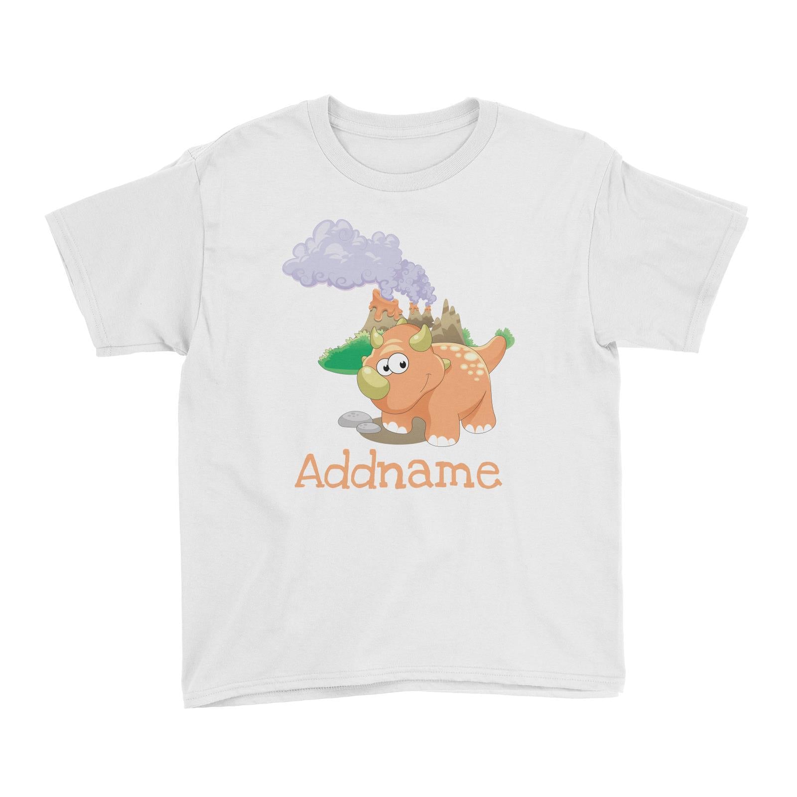 Dinosaurs Triceratop Addname Kid's T-Shirt