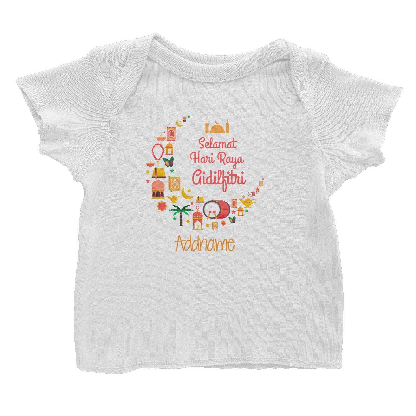 Raya Moon Raya Icons Selamat Hari Aidilfitri Addname Baby T-Shirt