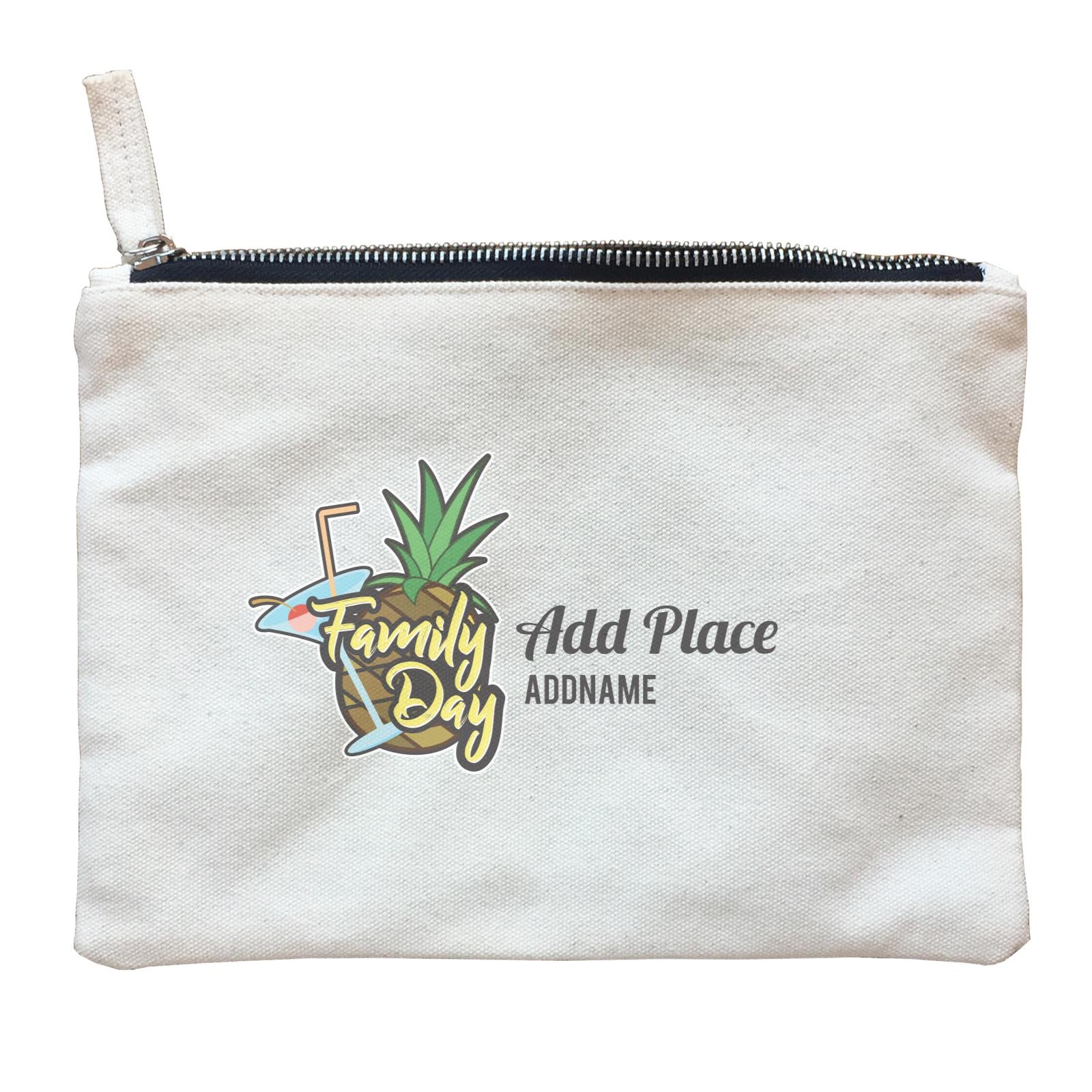 Family Day Tropical Pineapple Family Day Addname And Add Place Accessories Zipper Pouch