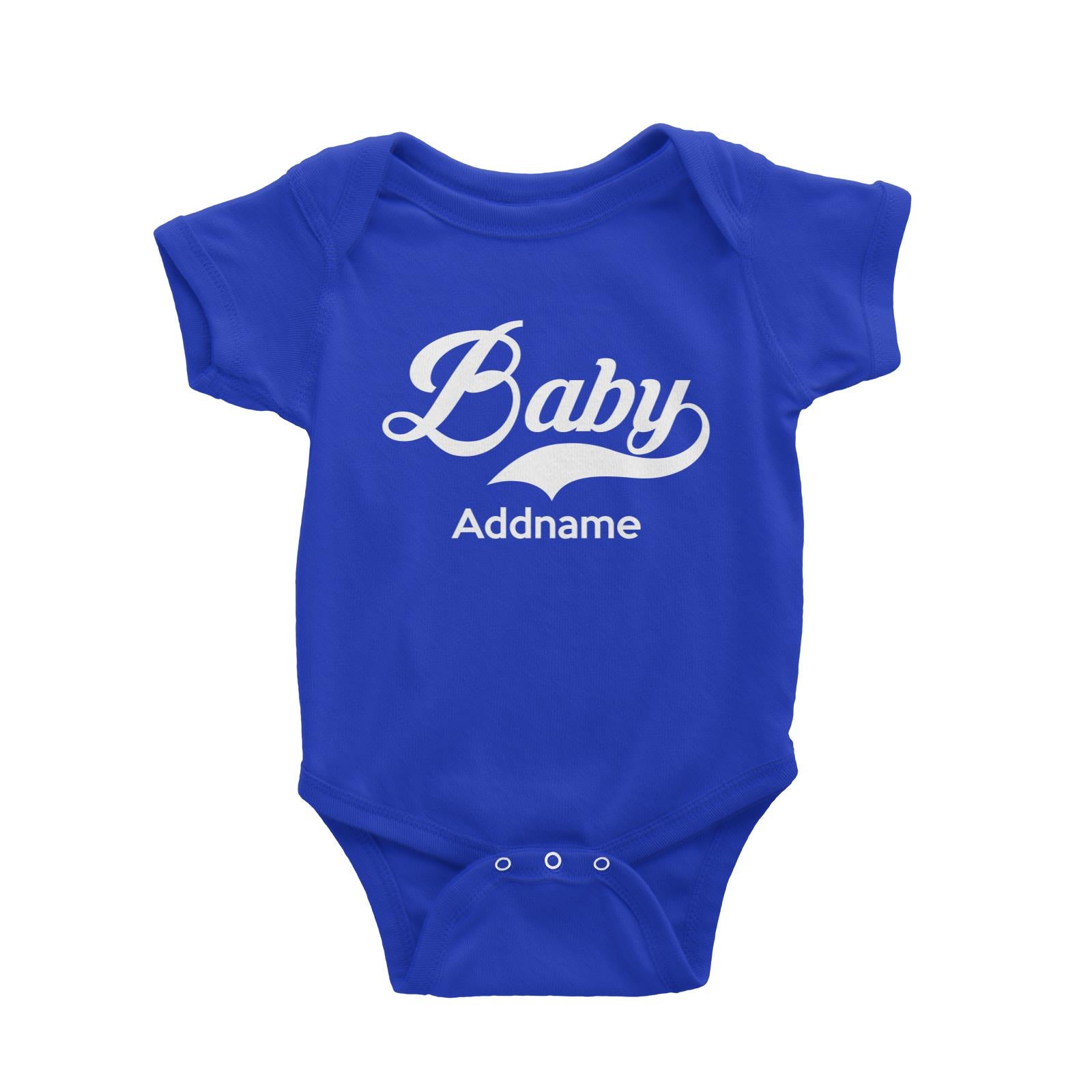 Retro Baby Addname Baby Romper  Matching Family Personalizable Designs