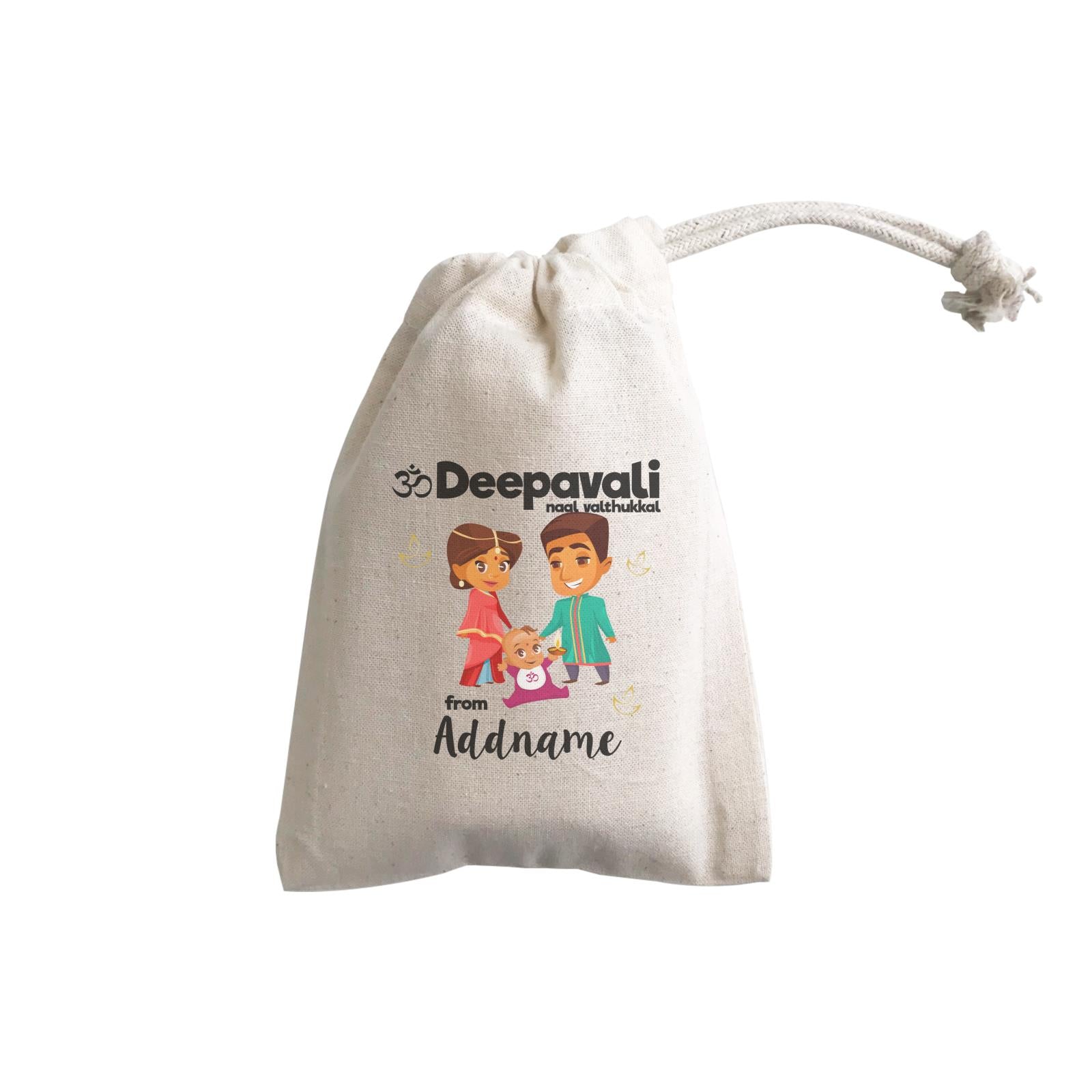 Cute Family Of Three OM Deepavali From Addname GP Gift Pouch