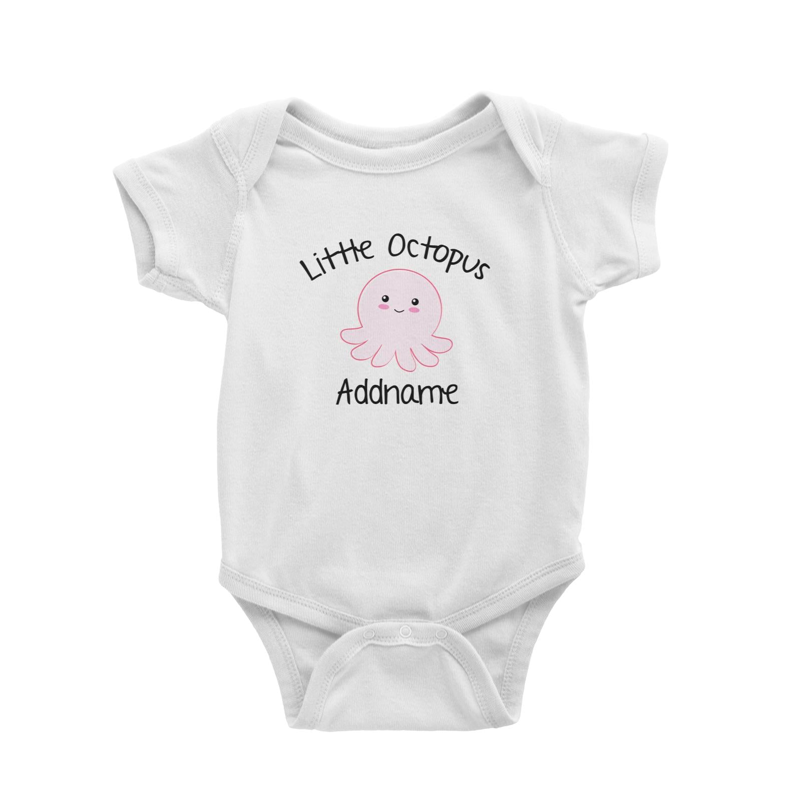 Cute Animals And Friends Series Little Octopus Boy Addname Baby Romper