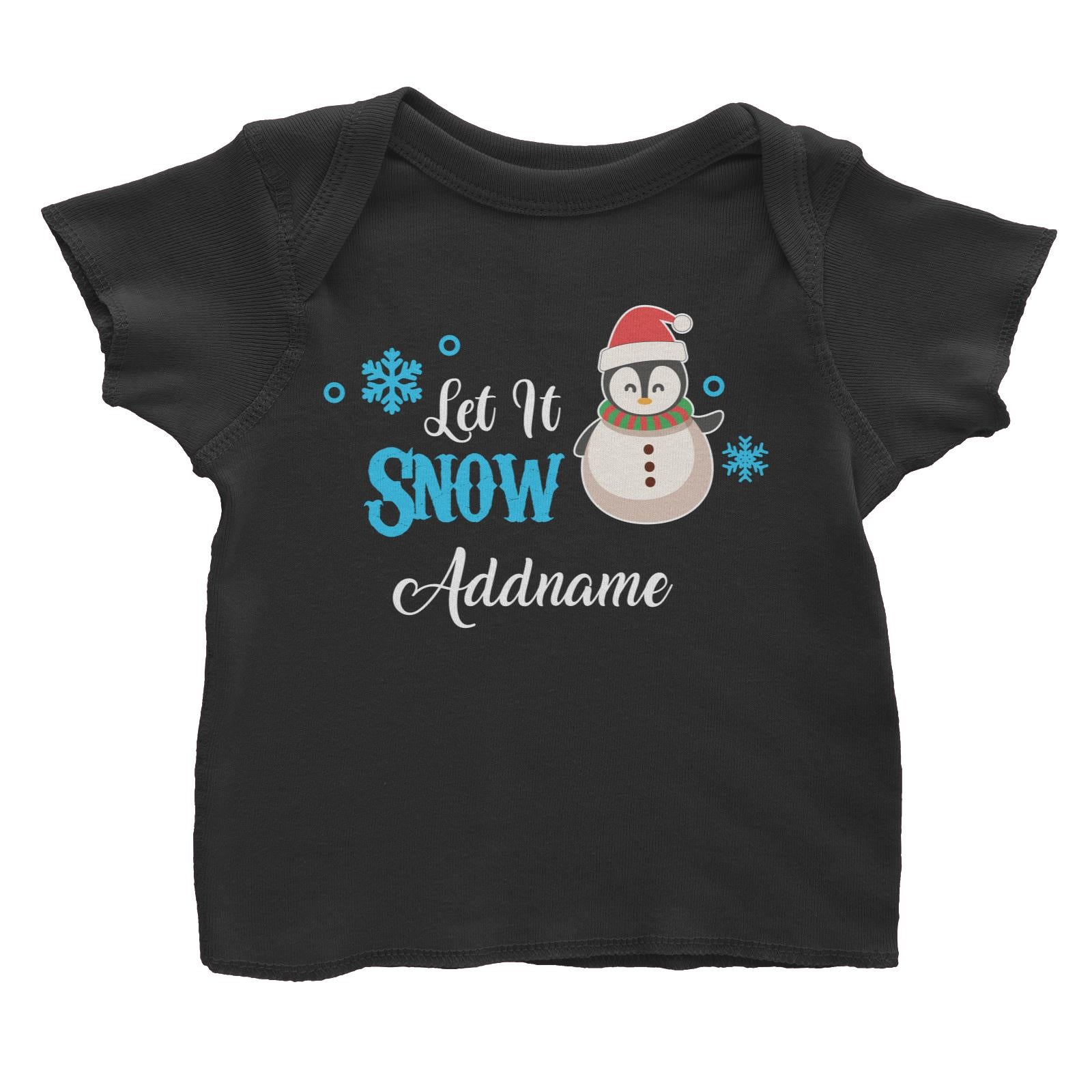 Christmas Series Happy Snowman Let It Snow Baby T-Shirt