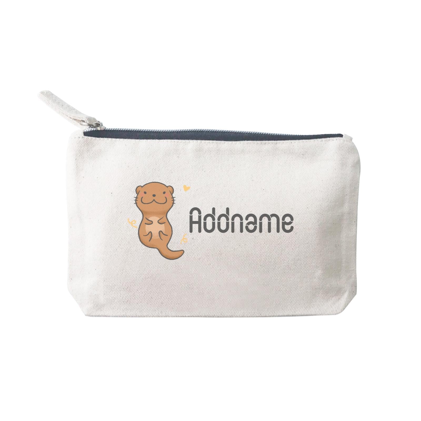 Cute Hand Drawn Style Otter Addname SP Stationery Pouch 2