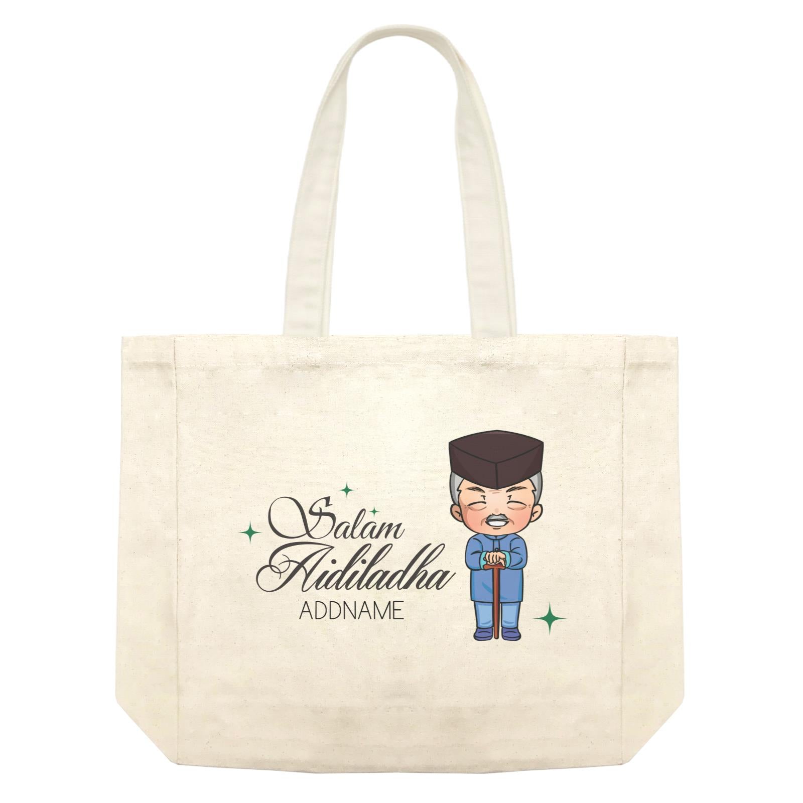 Raya Chibi Wishes Grandpa Addname Wishes Salam Aidiladha Addname Shopping Bag