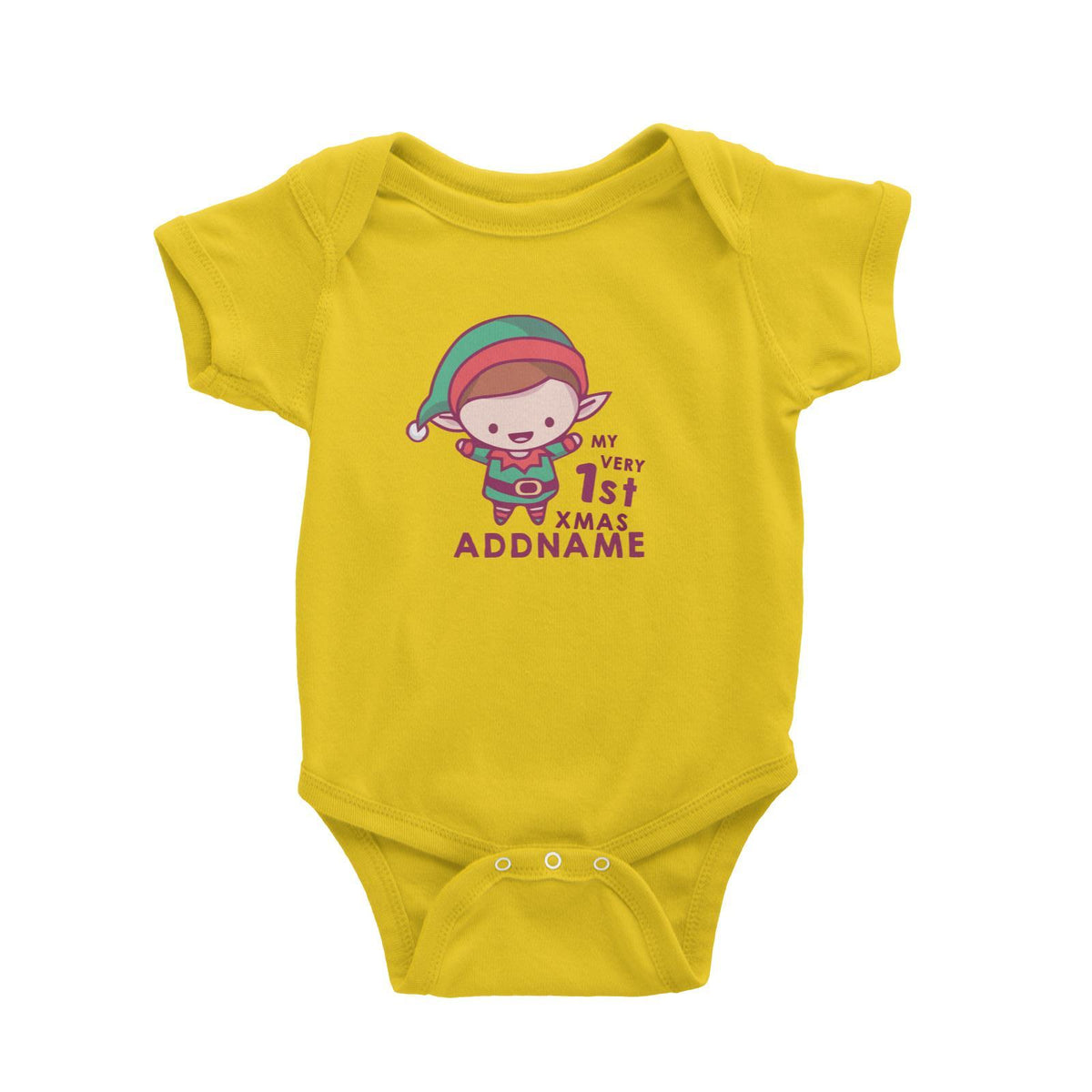 Christmas My Very 1st Elf Addname Baby Romper