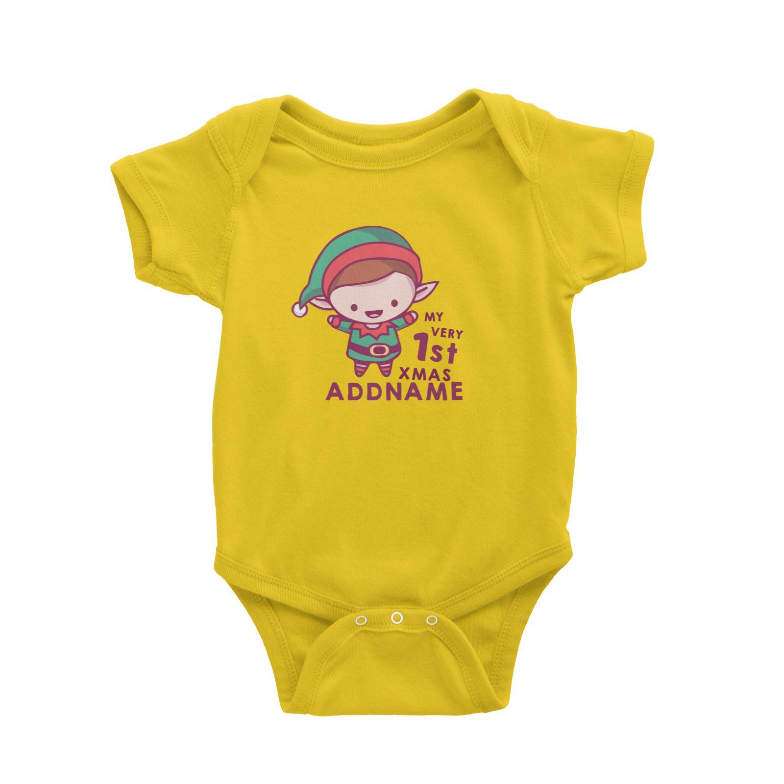 Christmas My Very 1st Elf Addname Baby Romper