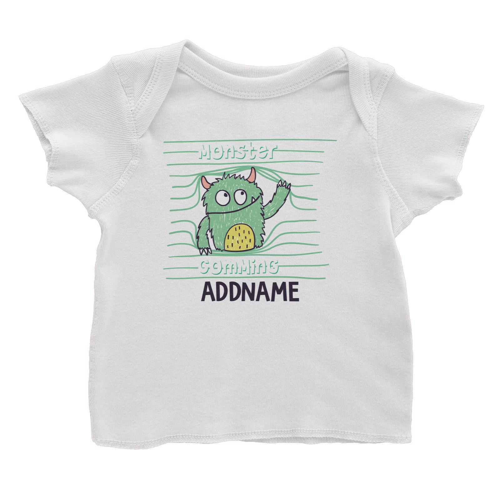 Cool Vibrant Series Monster Coming Addname Baby T-Shirt