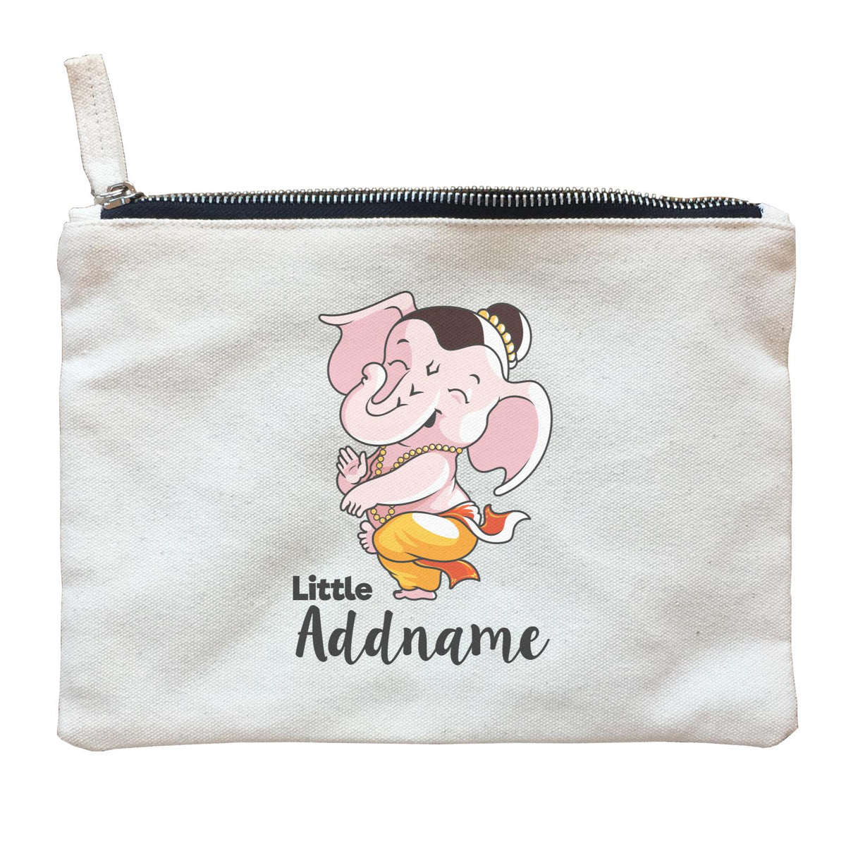 Cute Dancing Ganesha Little Addname Zipper Pouch