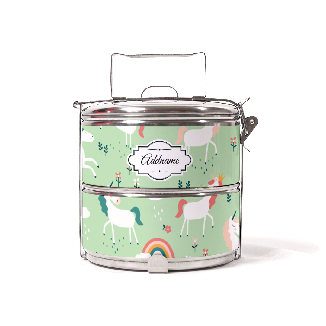 Pastel Unicorn Two Tier Tiffin Carrier