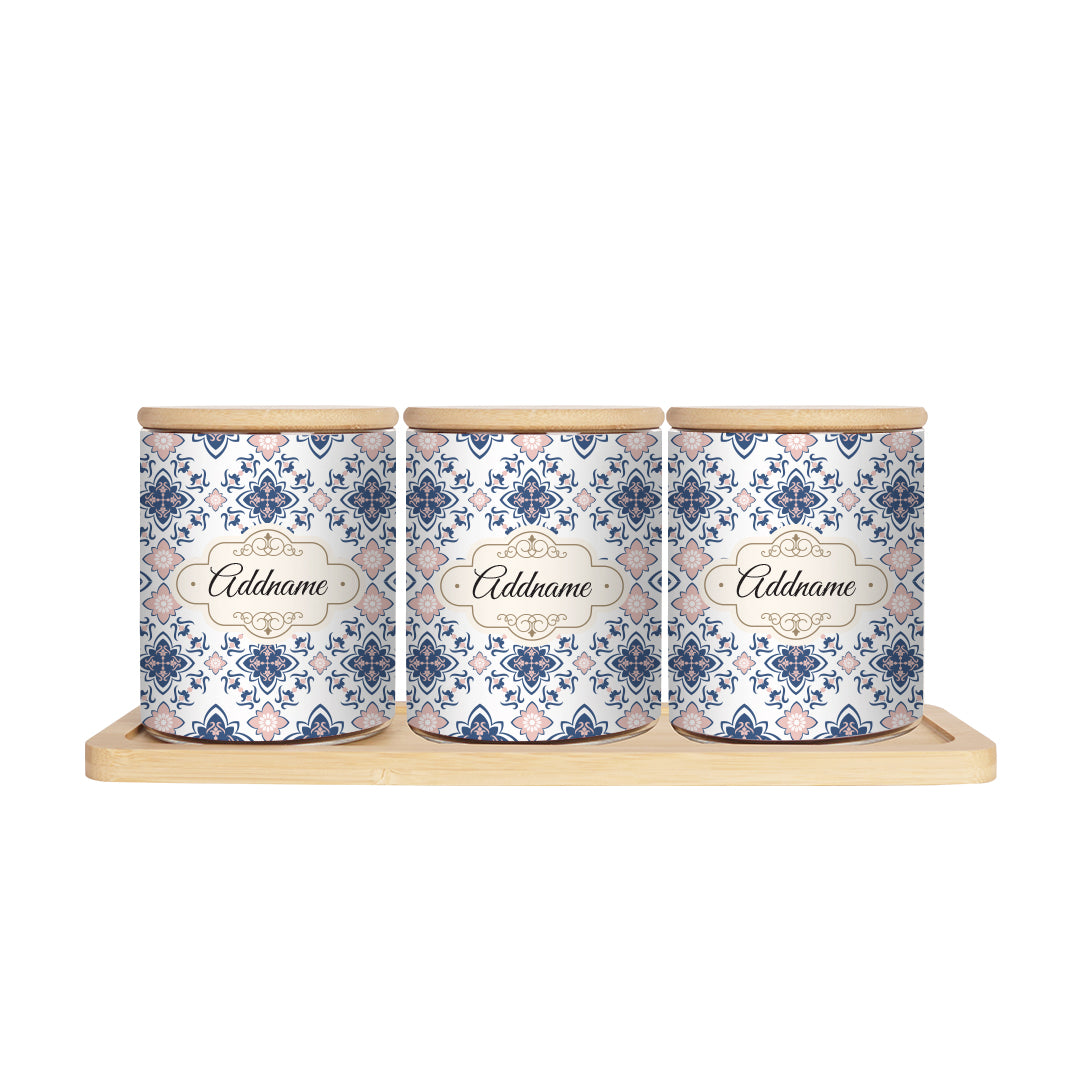 Blush Blue Mosaic Canister