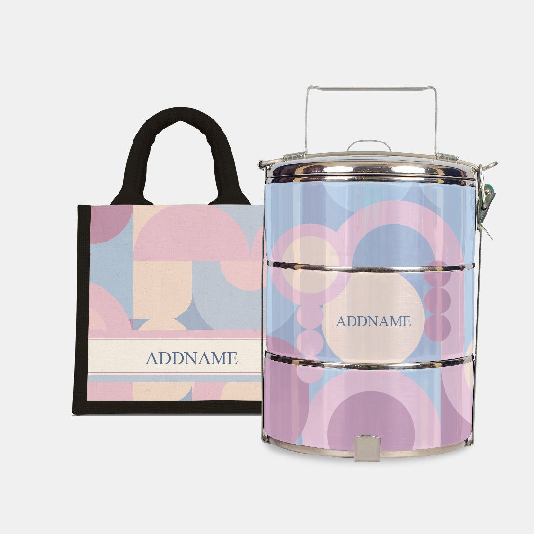 Ryn Series - Bandung  - Lunch Tote Bag with Three-Tier Tiffin Carrier