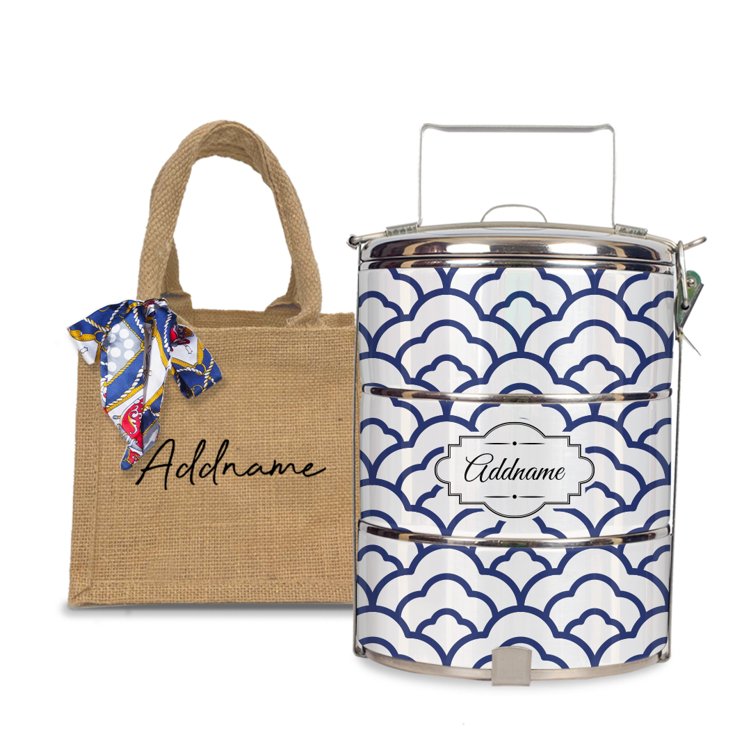 Japanese Pattern Tiffin Carrier