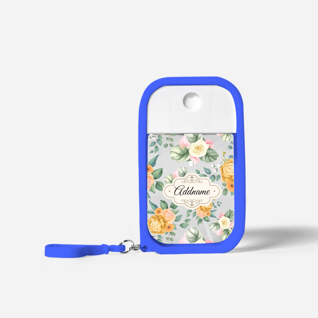 Laura Series Refillable Hand Sanitizer with Personalisation - Honey Royal Blue