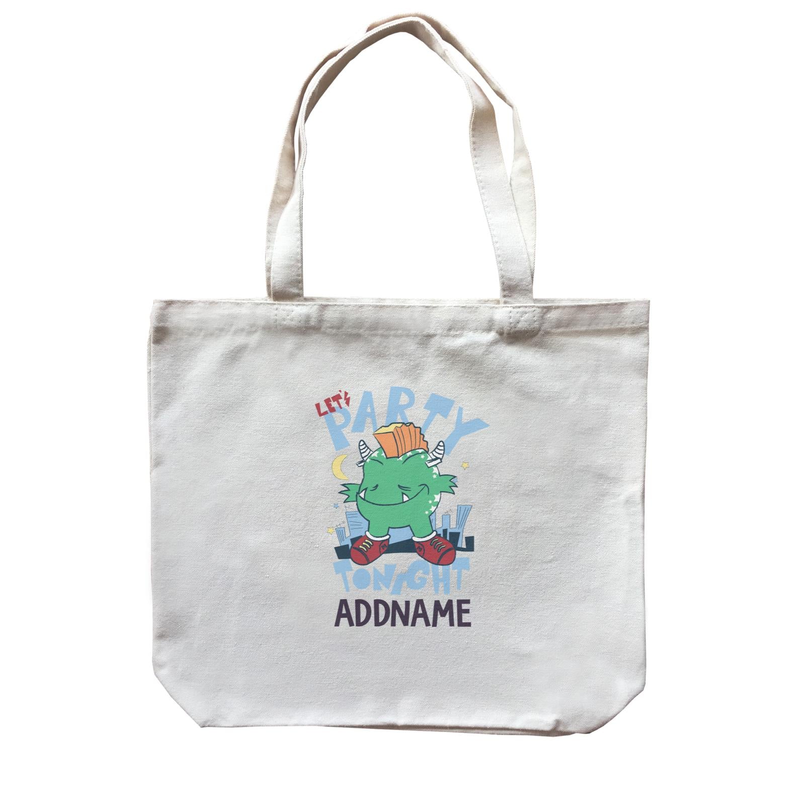 Cool Vibrant Series Let's Party Tonight MonsterAddname Canvas Bag