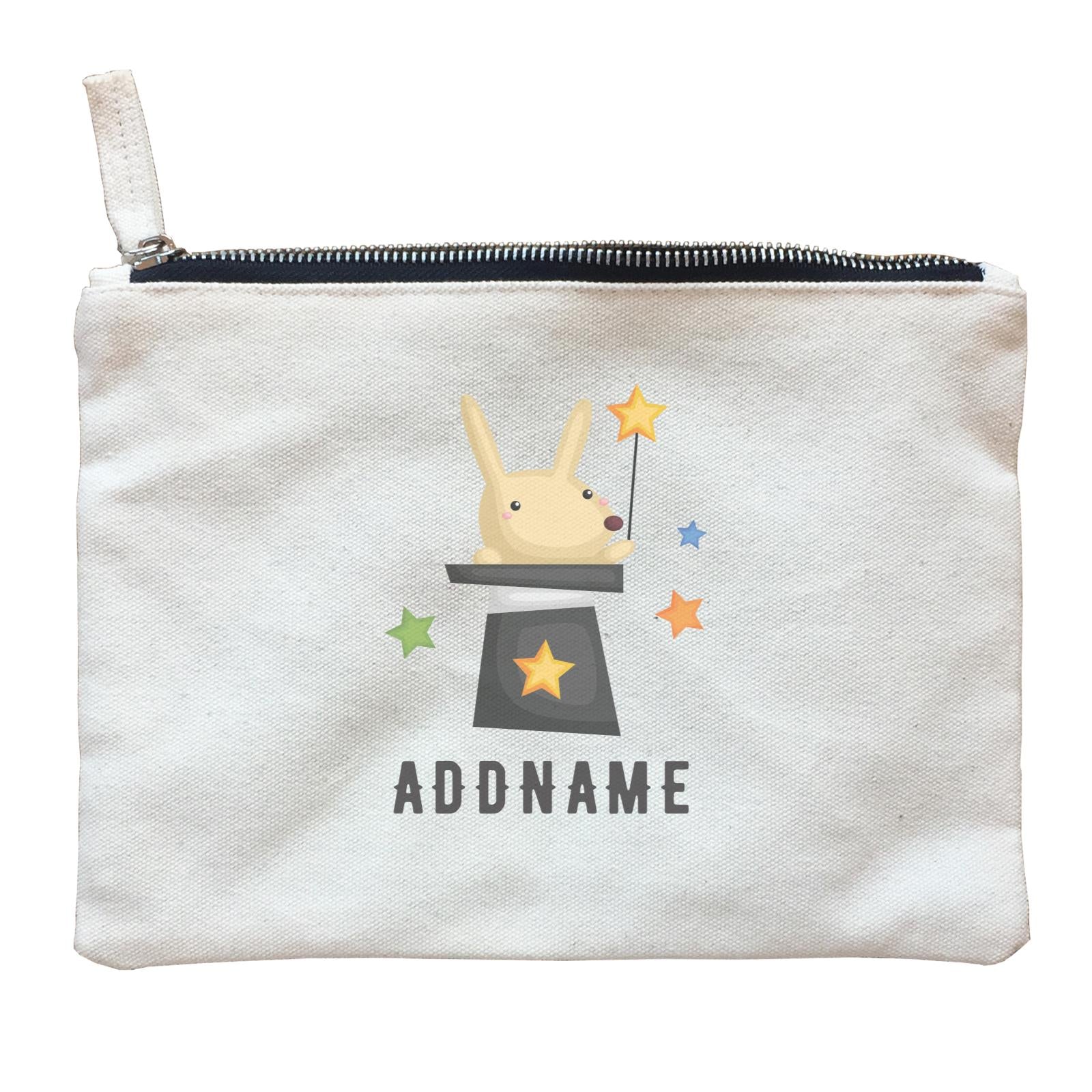 Birthday Circus Magicial Rabbit In Magic Hat Addname Zipper Pouch