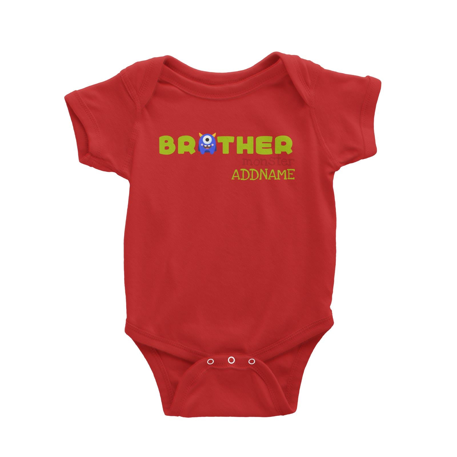 Blue Brother Monster Addname Baby Romper