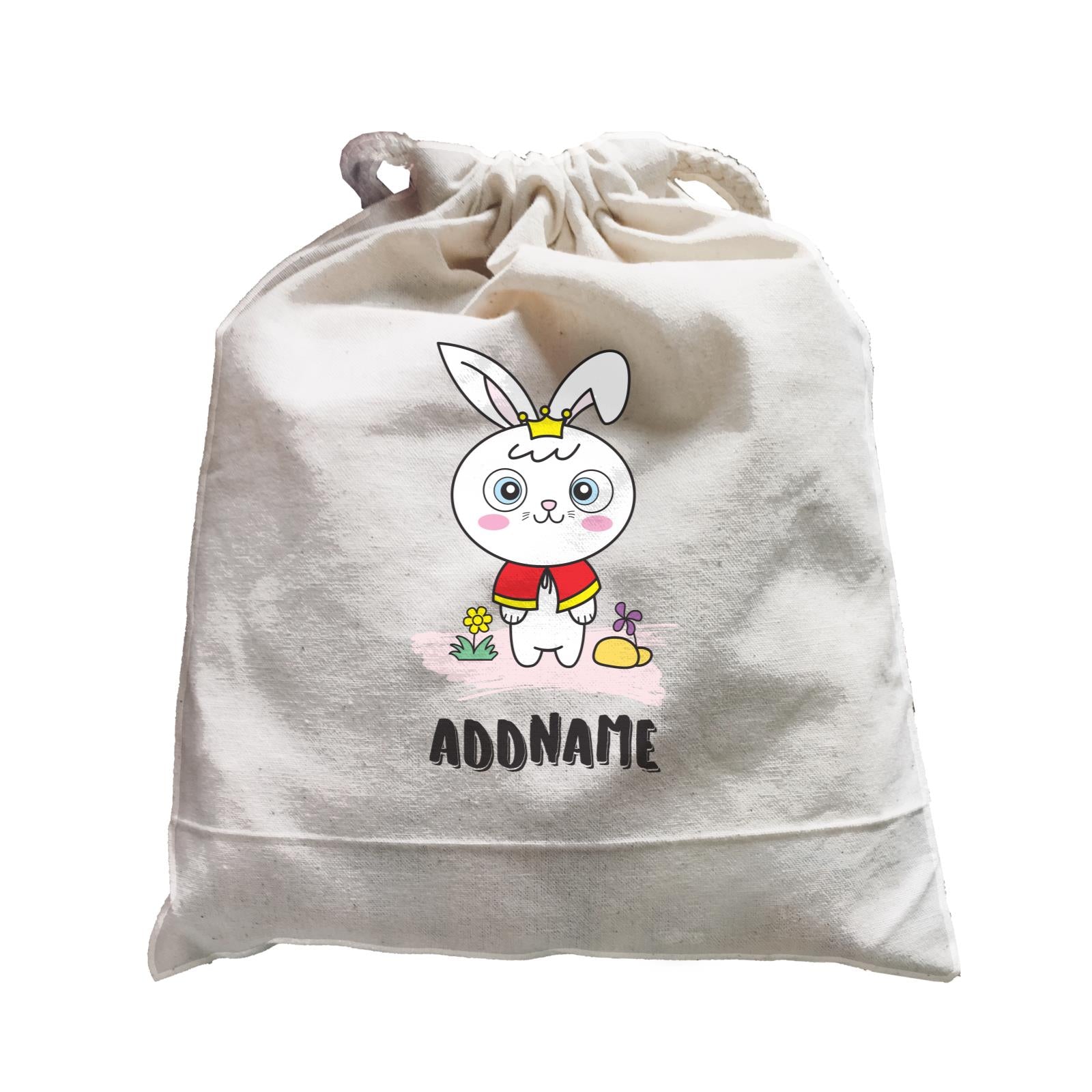 Cool Cute Animals Rabbit Rabbit With Crown Addname Satchel