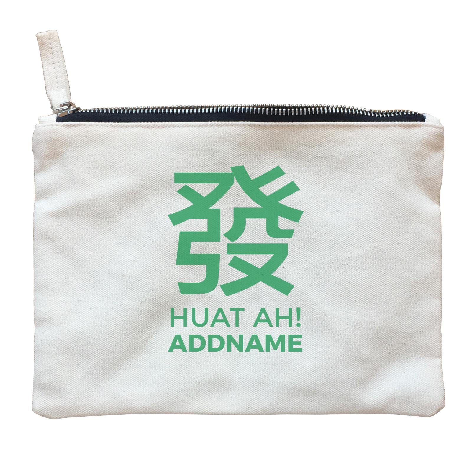 Chinese New Year Huat Ah with Name Stamp Accessories Zipper Pouch