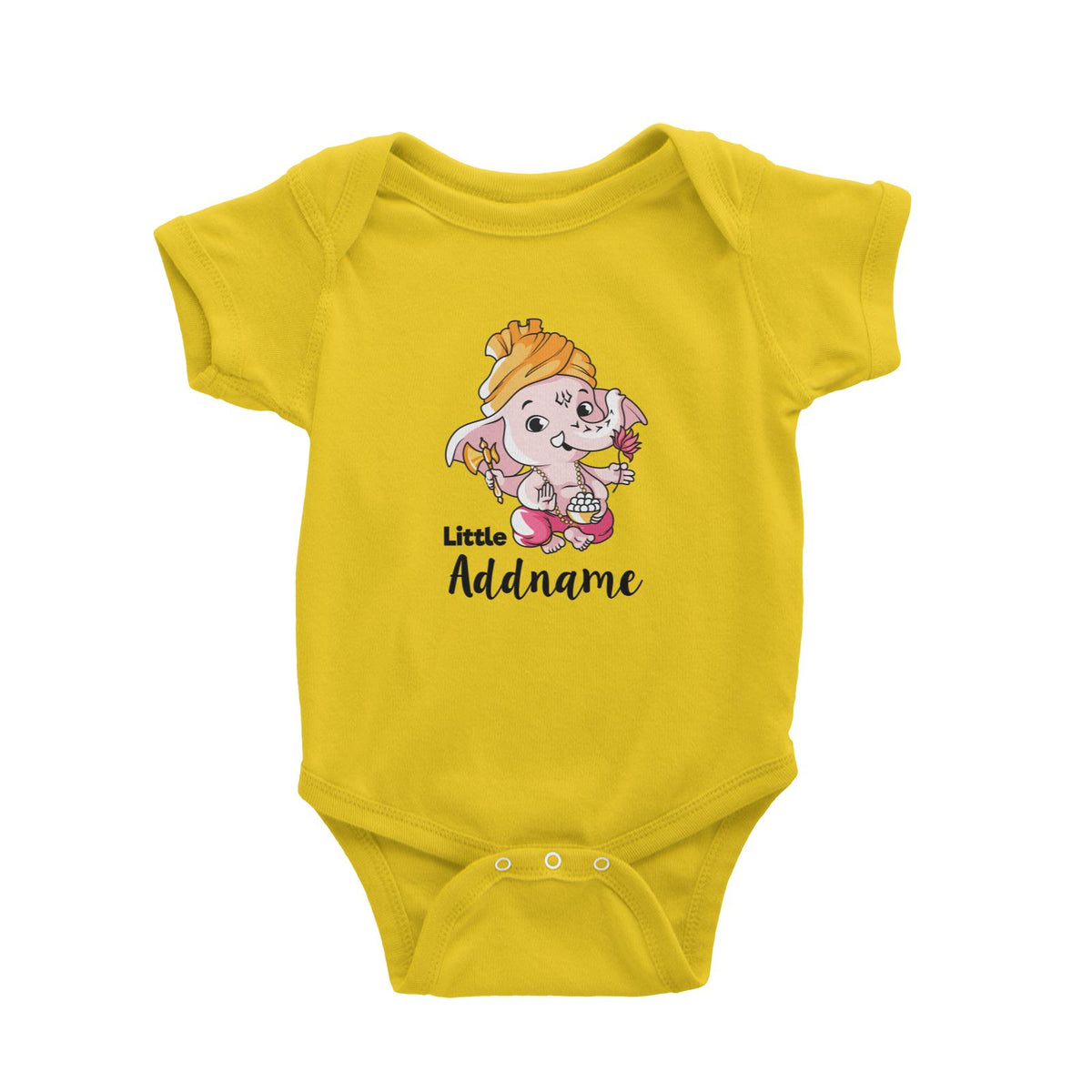 Cute Ganesha Little Addname Baby Romper