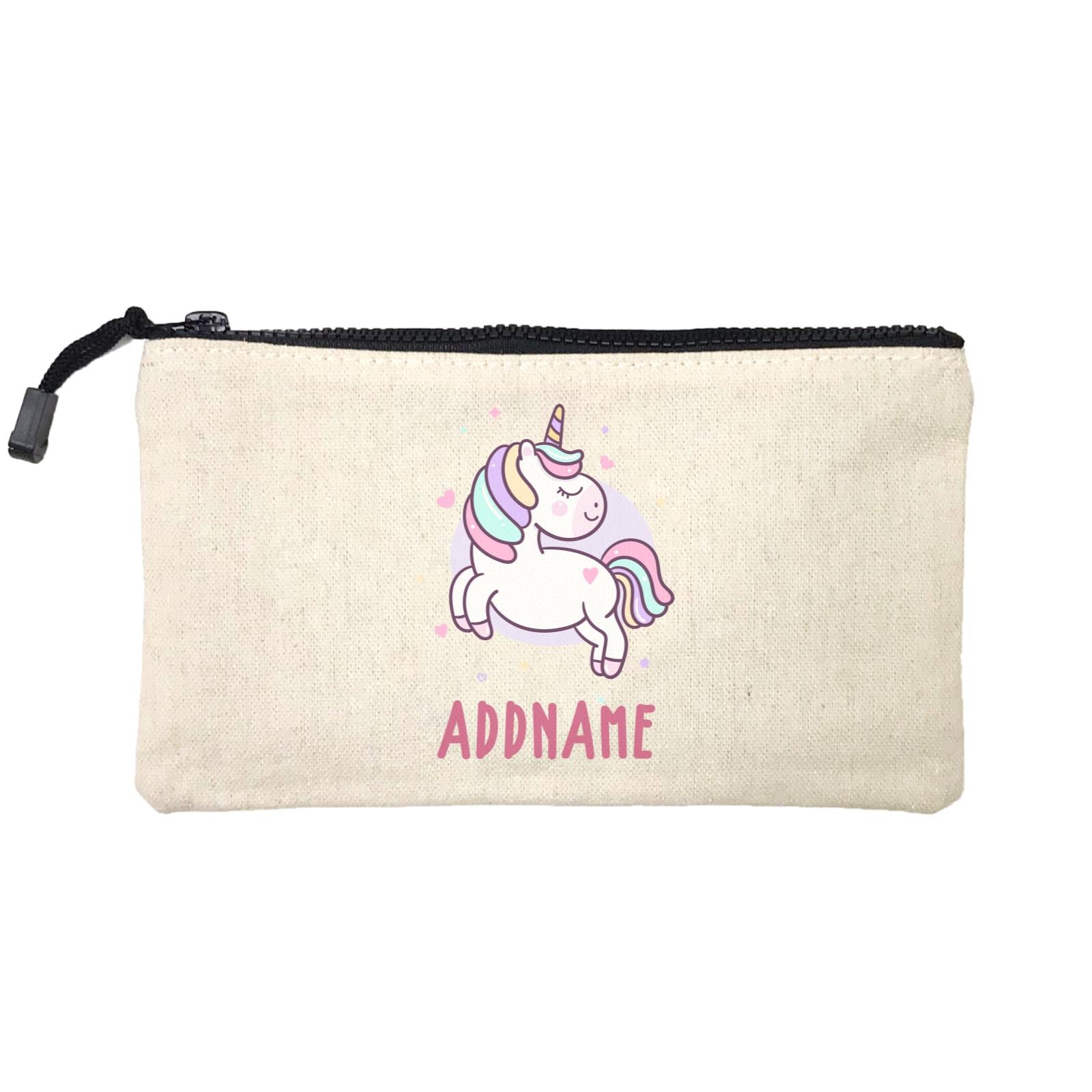 Unicorn And Princess Series Pastel Unicorn Addname Mini Accessories Stationery Pouch