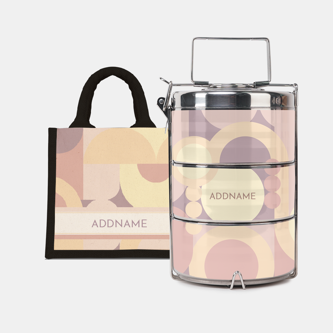 Ryn Series - Markisa - Lunch Tote Bag with Three-Tier Tiffin Carrier