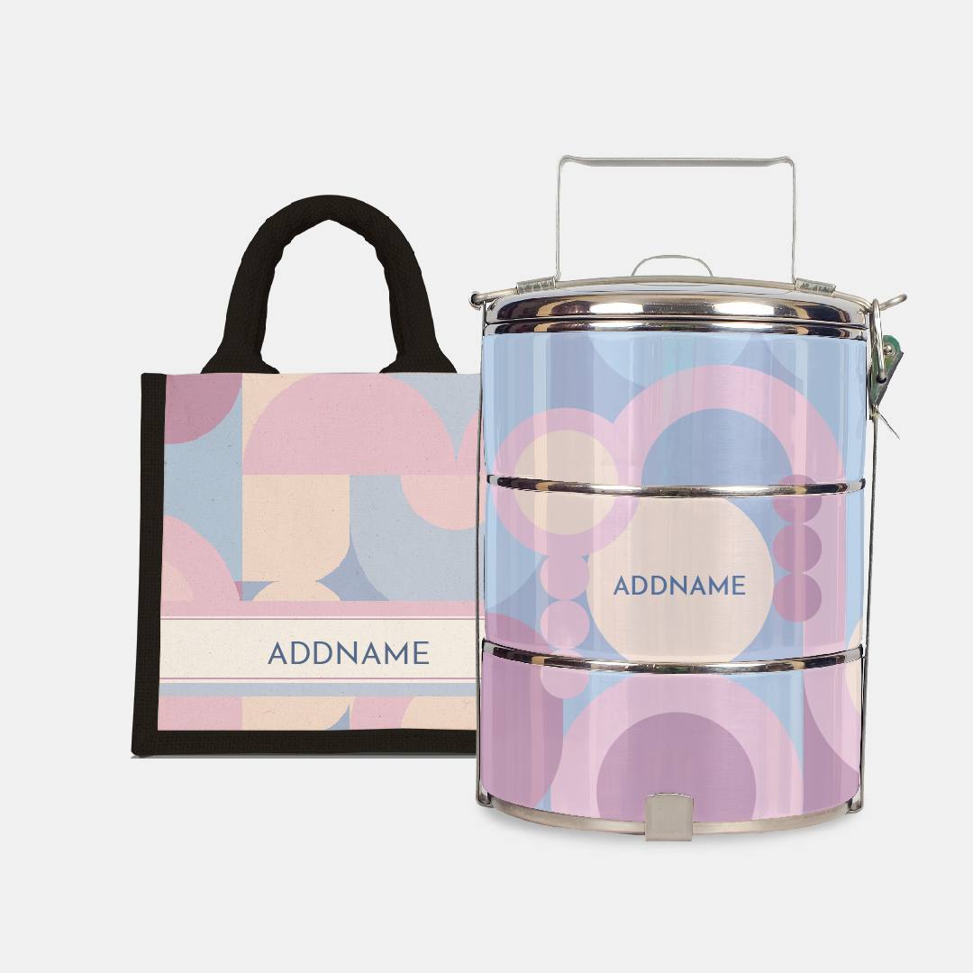 Ryn Series - Bandung  - Lunch Tote Bag with Three-Tier Tiffin Carrier