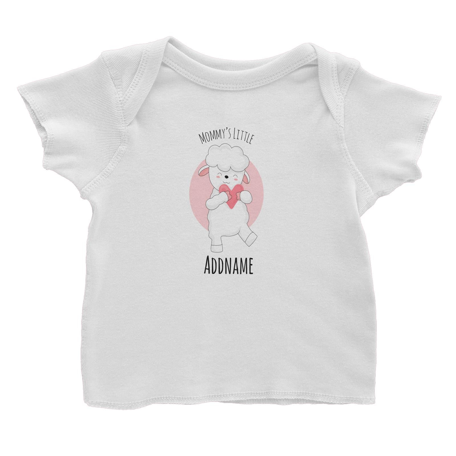 Sweet Animals Sketches Sheep Mommy's Little Addname Baby T-Shirt