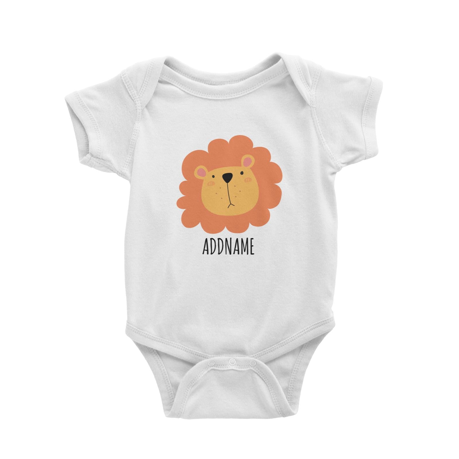 Lion Head White White Baby Romper