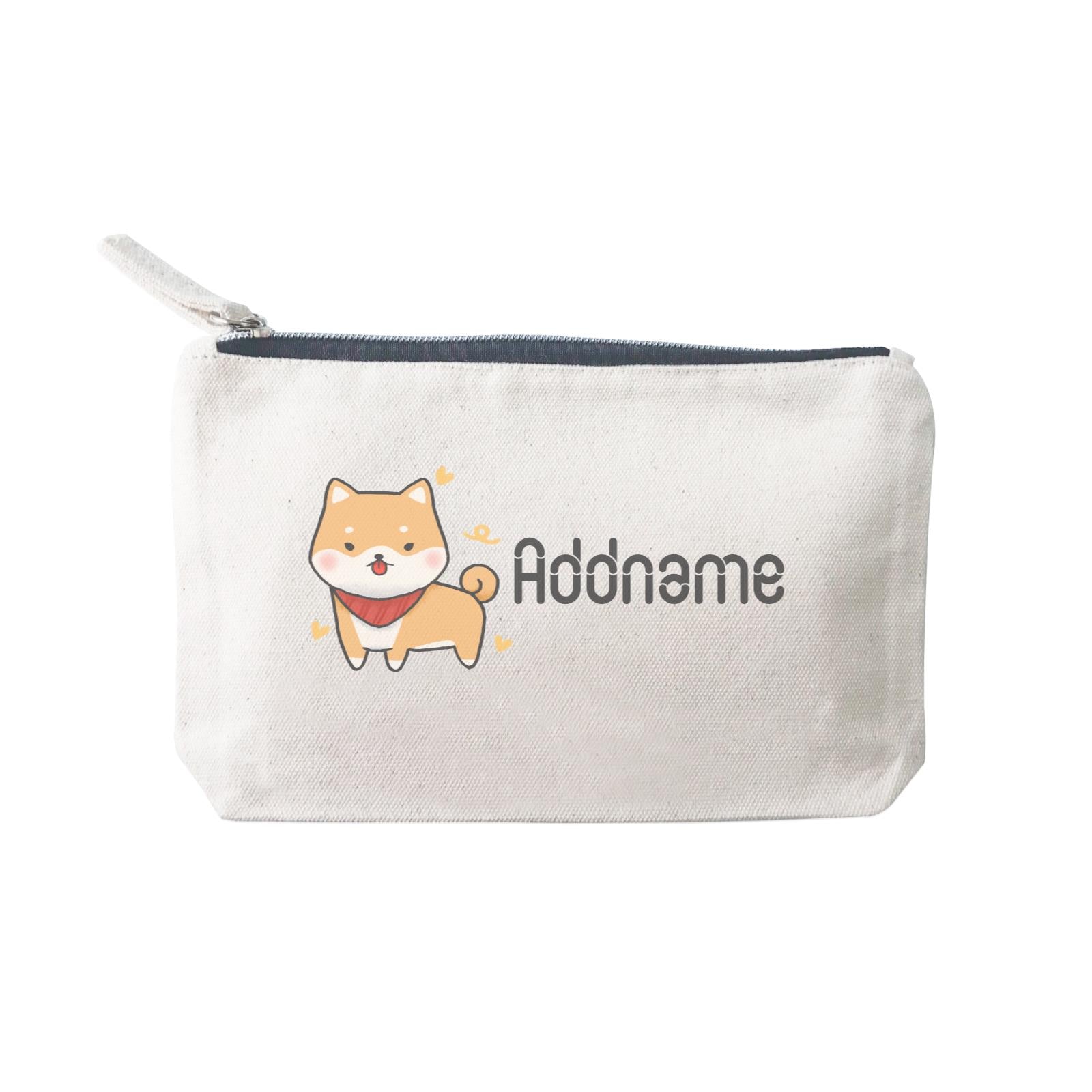 Cute Hand Drawn Style Shiba Inu Addname SP Stationery Pouch 2