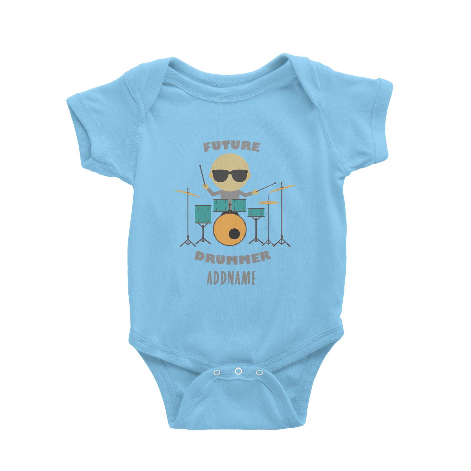 Future Drummer Addname Baby Romper Personalizable Designs Basic Newborn