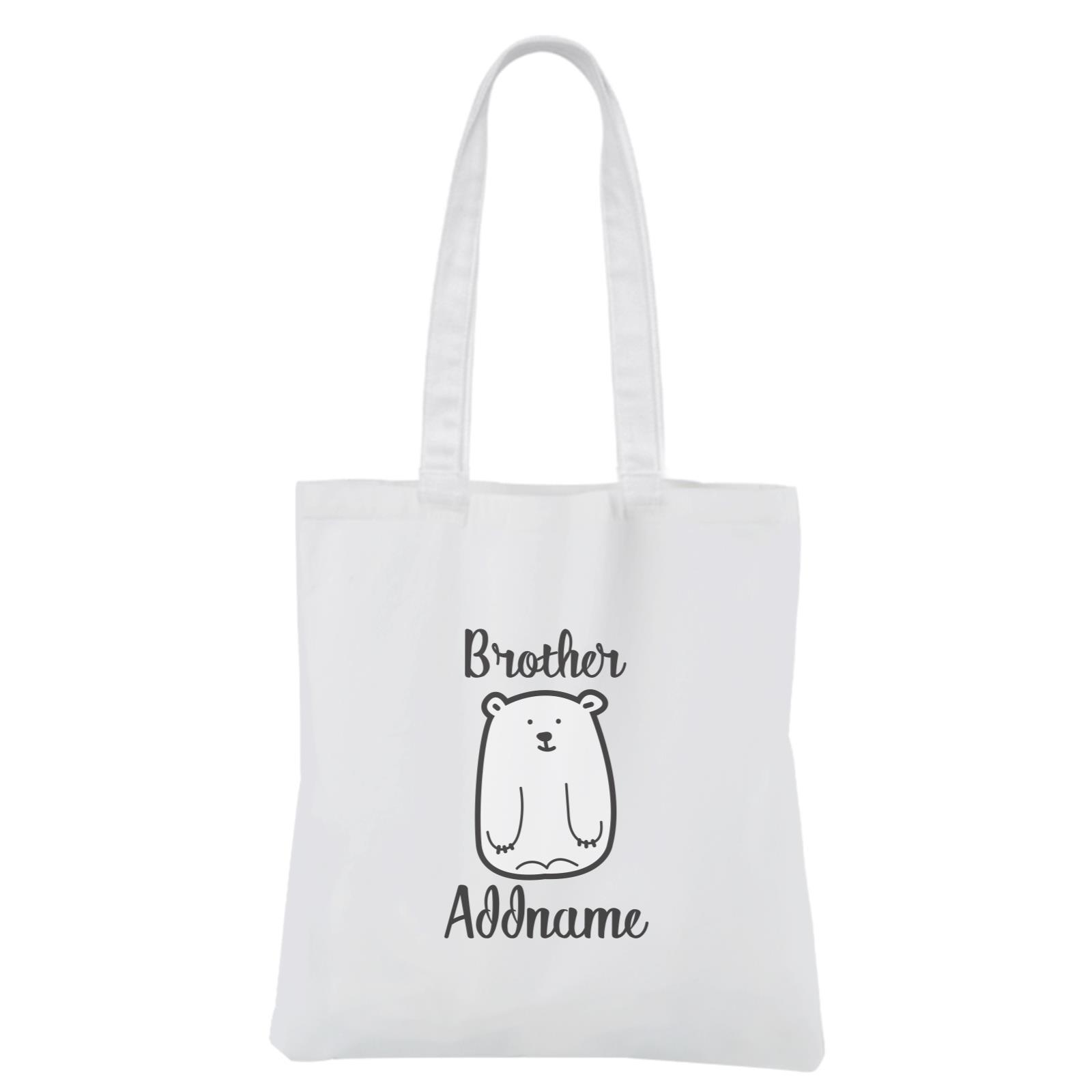 Christmas Series Brother Bear White Canvas Bag