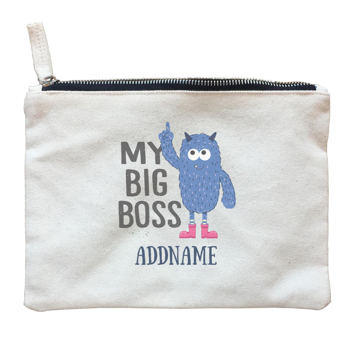 Cool Cute Monster My Big Boss Addname Zipper Pouch