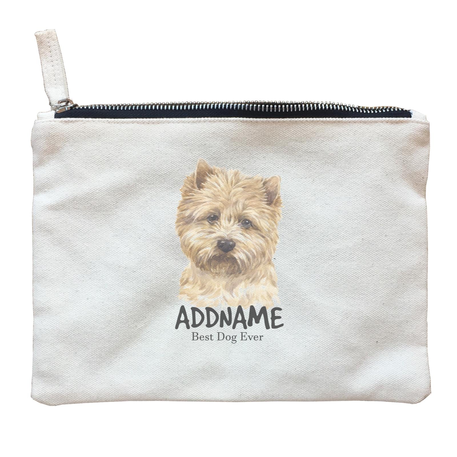 Watercolor Dog Cairn Terrier Best Dog Ever Addname Zipper Pouch