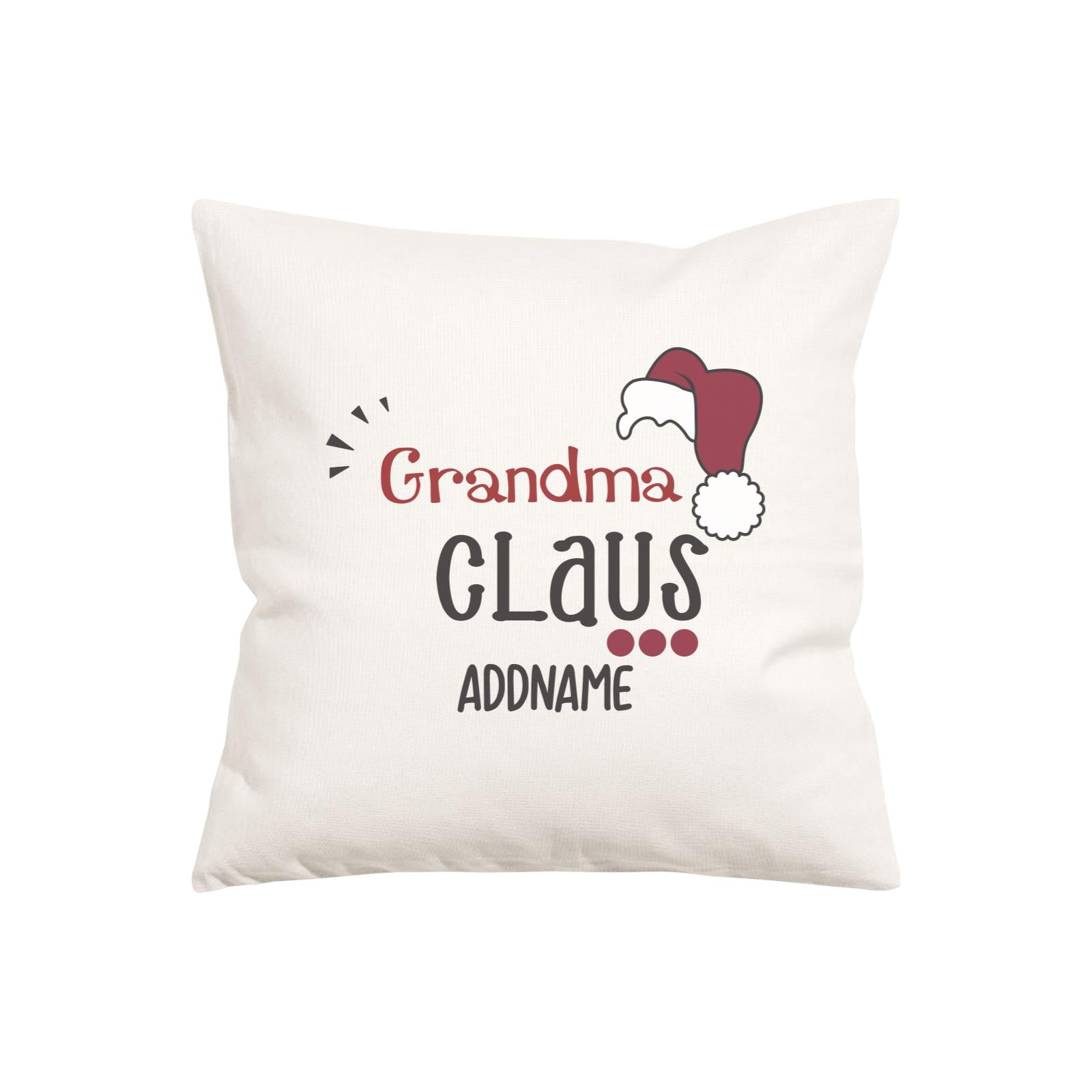 Xmas Grandma Claus with Santa Hat Pillow Pillow Cushion