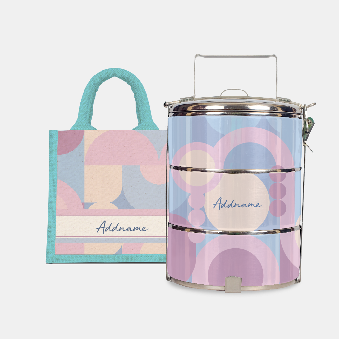 Ryn Series - Bandung  - Lunch Tote Bag with Three-Tier Tiffin Carrier