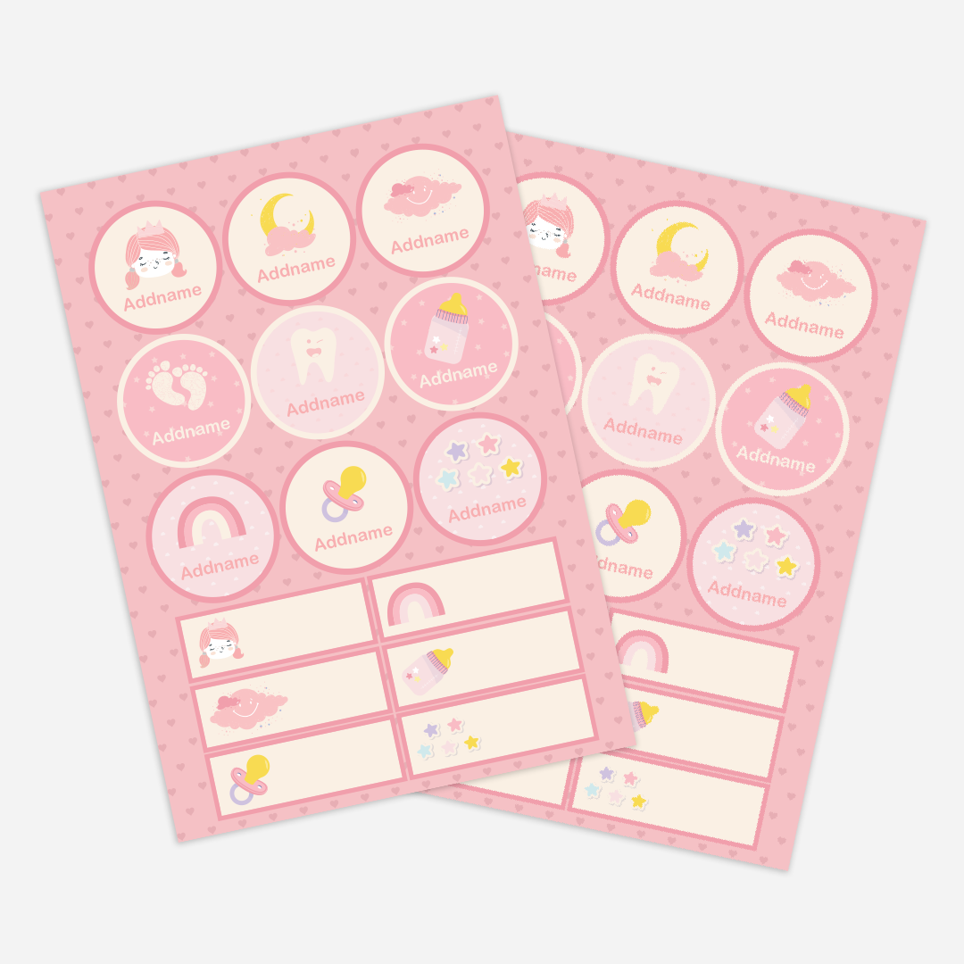 Princess Charming Name Label Stickers