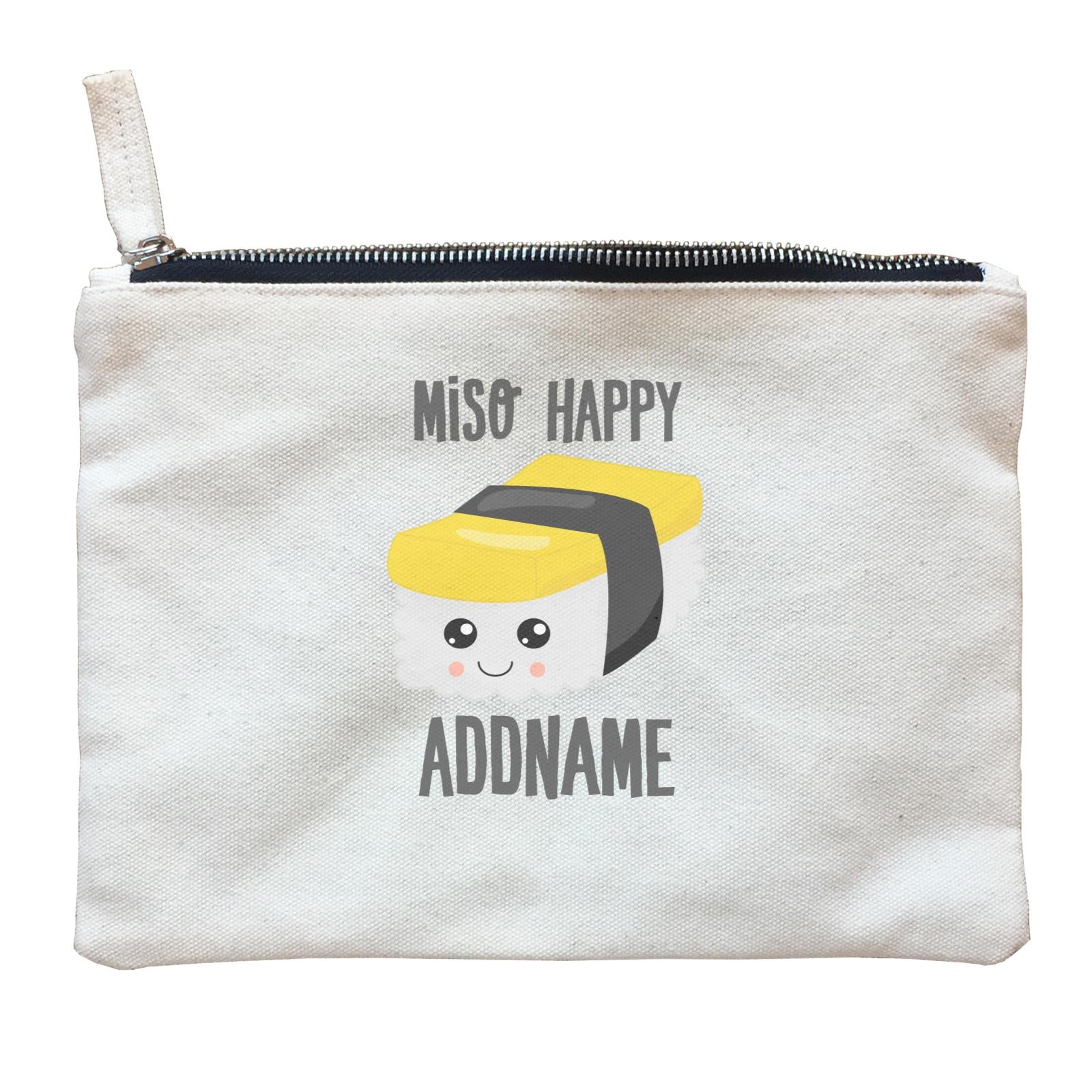 Miso Happy Tamago Sushi Addname Zipper Pouch