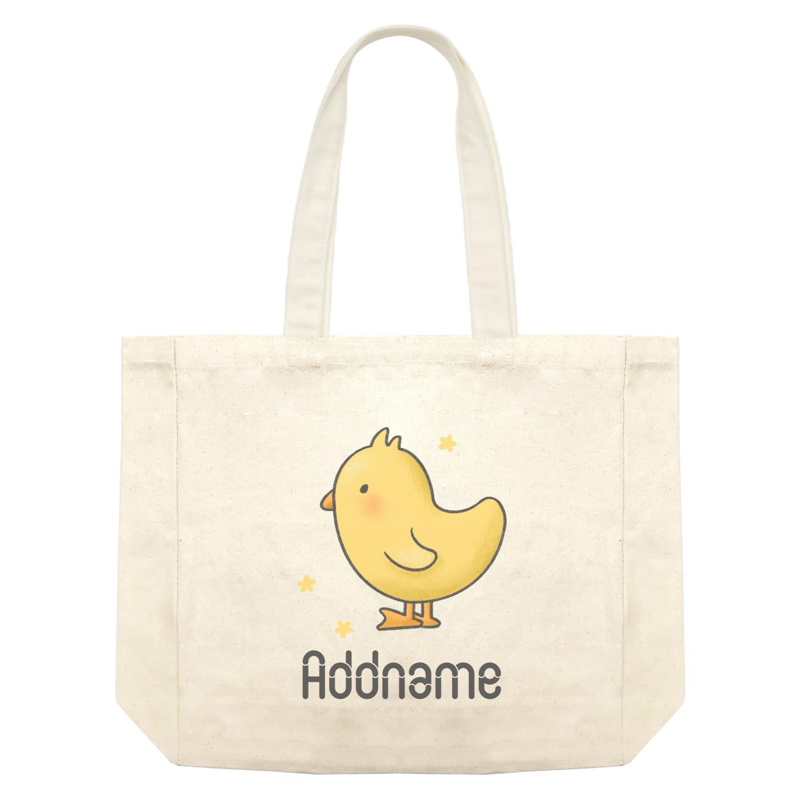 Cute Hand Drawn Style Chick Addname Shopping Bag