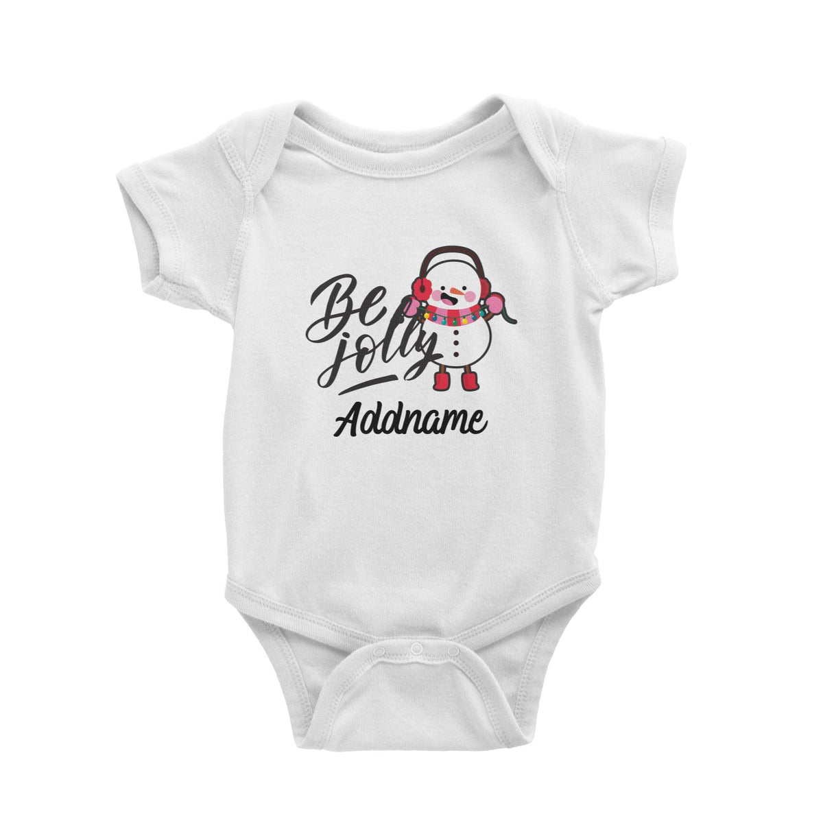 Christmas Series Happy Snowman Be Jolly Baby Romper