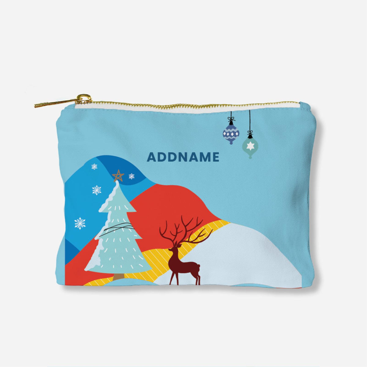 Christmas Series Full Print Zipper Pouch - Delighted Season