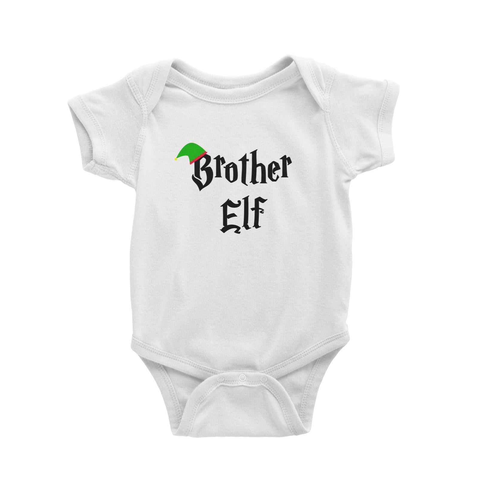 Brother Elf With Hat Baby Romper Christmas Matching Family