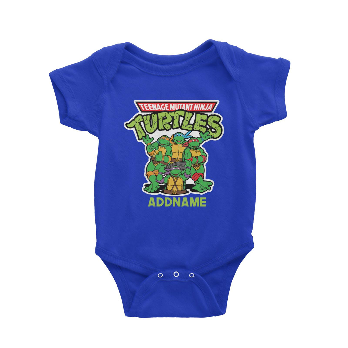 Ninja Turtles Theme Addname Baby Romper