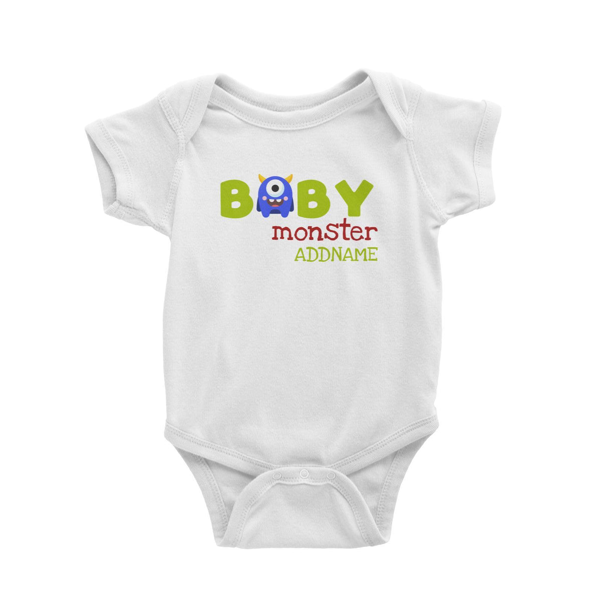 Blue Baby Monster Addname Baby Romper